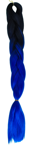 braids zweifarbig schwarz blau